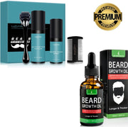 LB Products Baardgroei kit + Baardgroei olie - Producten - Baardolie Middel - Groei Set - Baardhaar - Baardgroei Rituals - Stimuleren - Serum - Spray - Versnellen - 4 delig cadeau set voor mannen