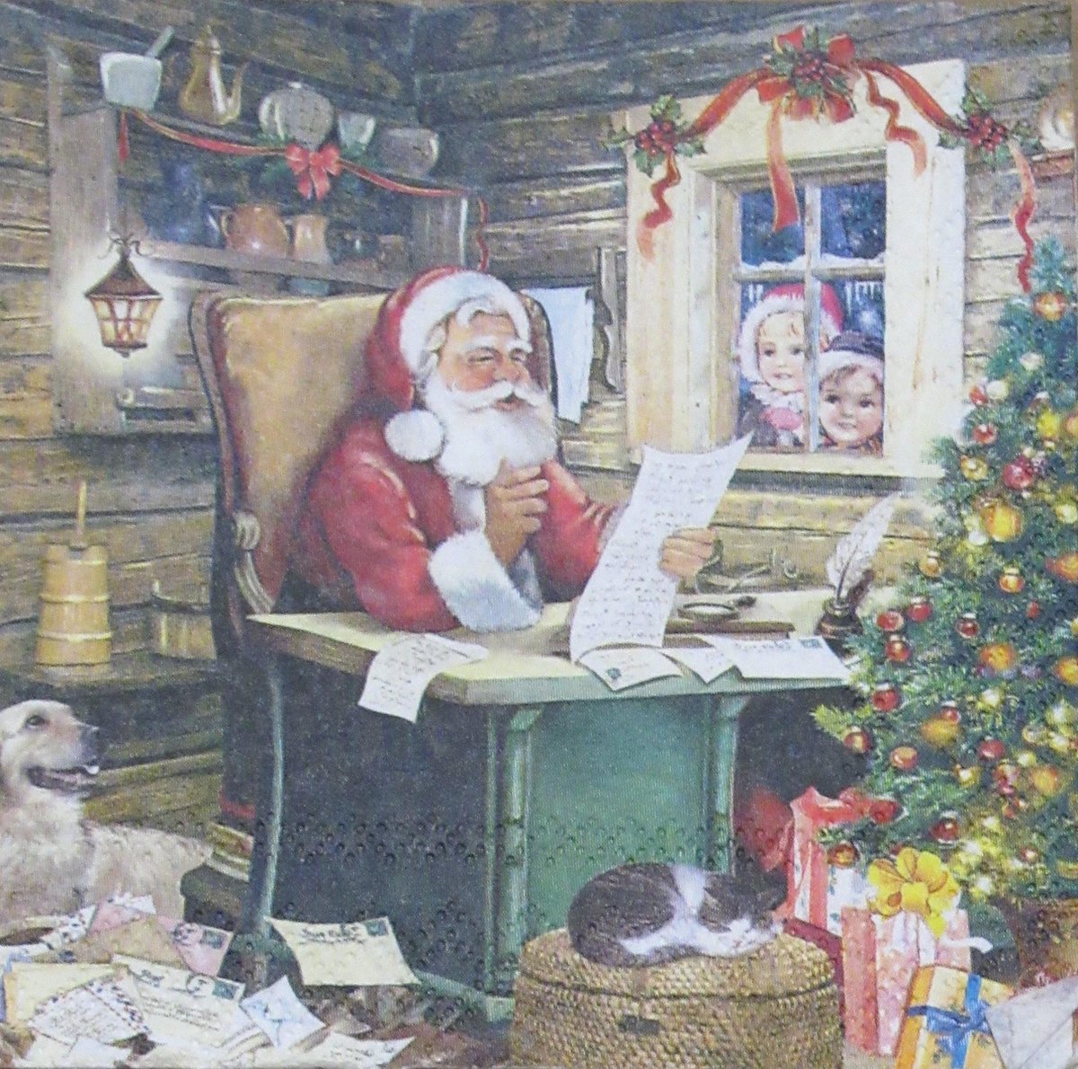 Servetten Santa's Mail 25 x 25 cm