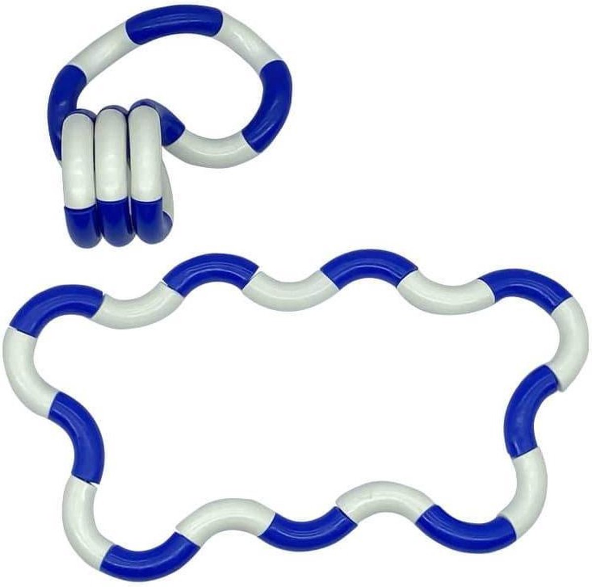 Fidget toys - fidget - fidget toys teezer - Tangl - theraphy  - blauw/wit