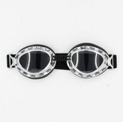 Chrome steampunk motorbril donker glas
