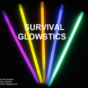 SURVIVAL GLOWSTICKS - Pakket van 100 stuks in 5 kleuren. Te gebruiken bij lichtuitval