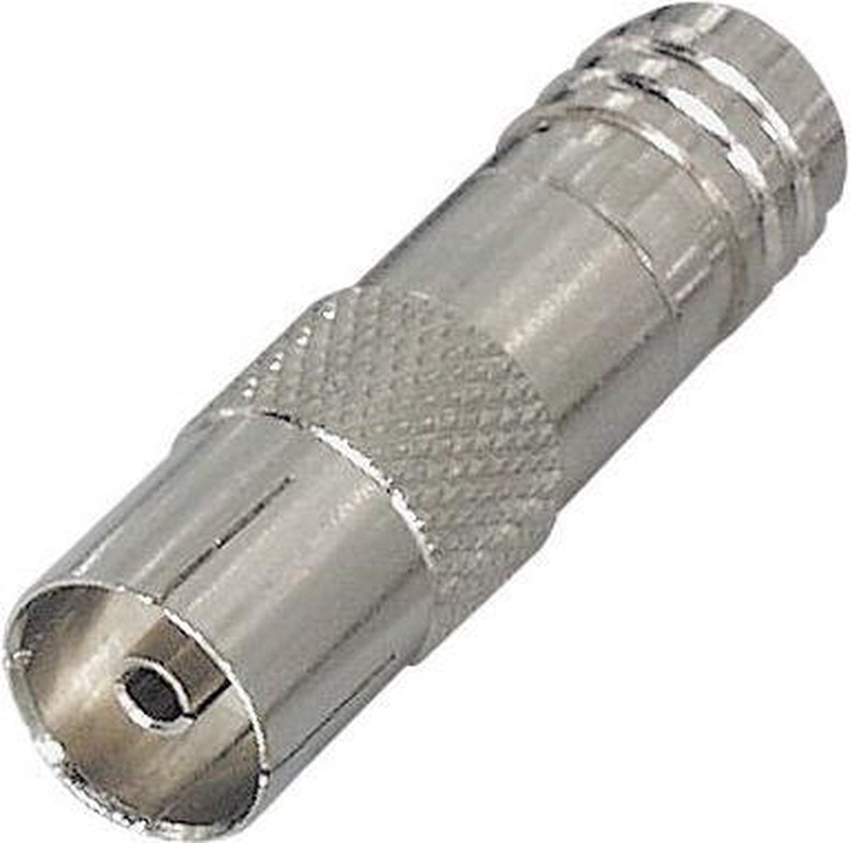Transmedia Coax IEC (v) krimp connector - metaal / recht