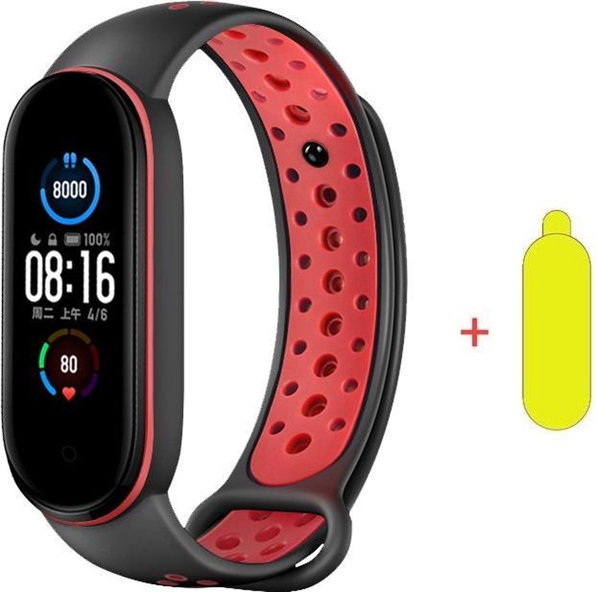 Smartwatch Dames-Smartwatch Stappenteller-Sport horloge -Smartwatch Heren-Smartwatch Kinderen-Activity Tracker -Bloeddruk- Hartslagmeter- Afstandmeter-Calorieënteller-Fitness Tracker-Zuurstofmeter-Alternatieve Fitbit- Screenprotector-Rood/Zwart
