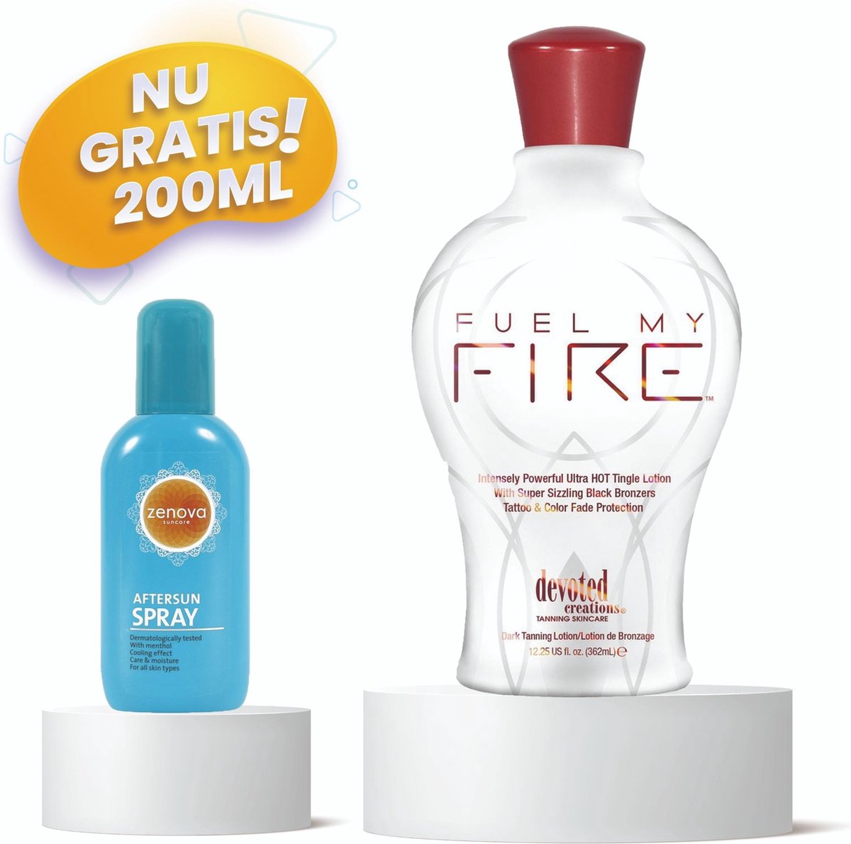 Devoted Creations ® Fuel My Fire - Zonnebank - Zonnebankcreme - Zonnebank creme - Bronzer - Gelaatsbruiner - 360 ML