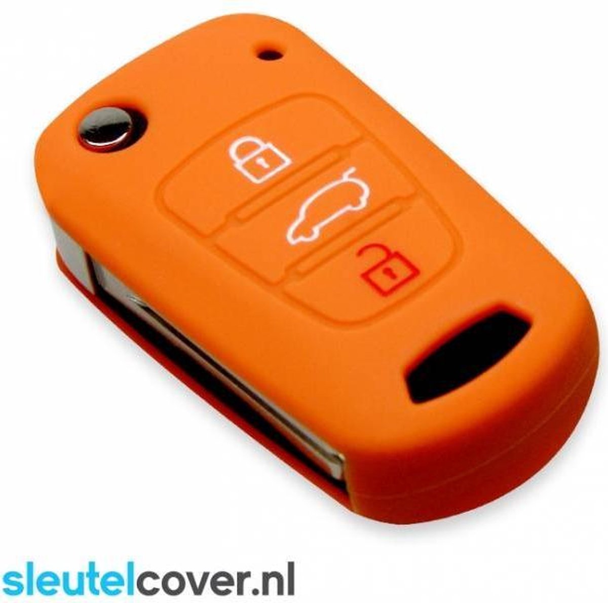 Kia SleutelCover - Oranje / Silicone sleutelhoesje / beschermhoesje autosleutel