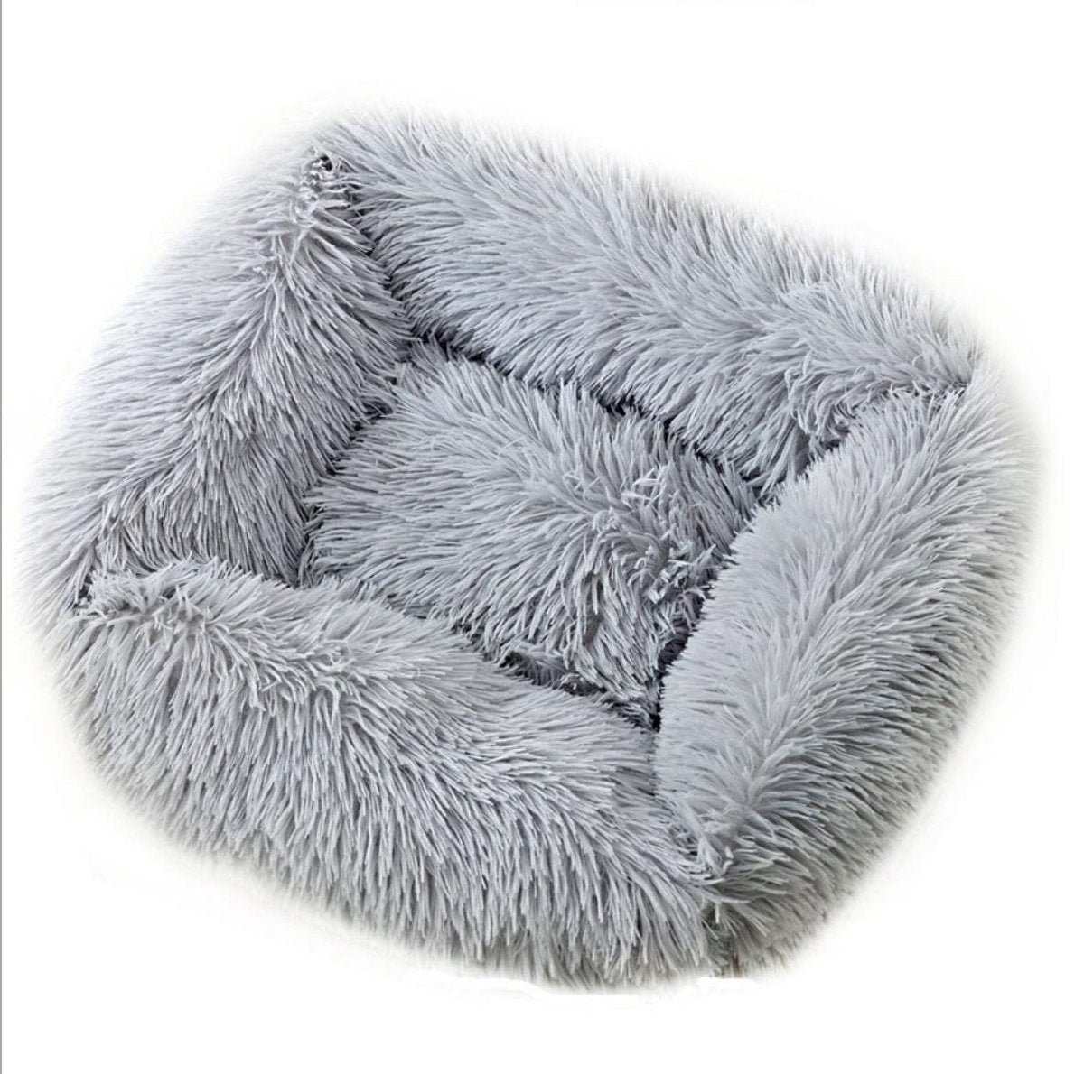 Dogs&Co  Luxe Benchkussen - Hondenmand - Fluffy Hondenmand - Heerlijk zacht - 70x60cm Grijs