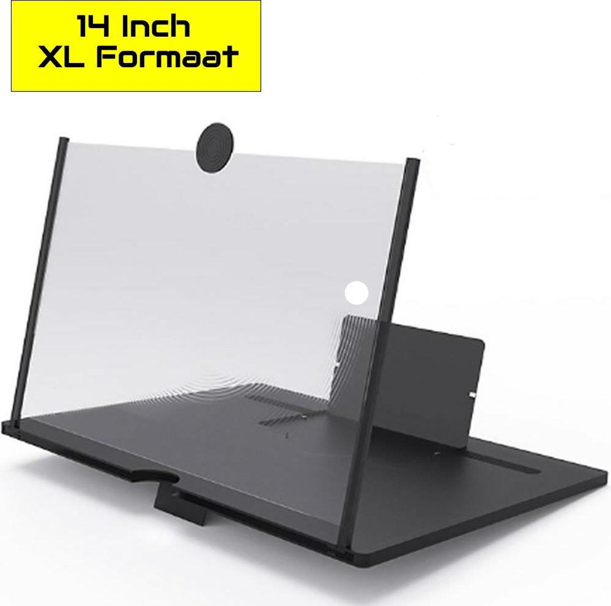 Telefoon Vergrootscherm Zwart 3D  14" / 36cm - XL - Zwart - Telefoon Vergroter - Pojectiescherm Telefoon -Smartphone Vergrootscherm - Smartphone Vergrootglas - Smartphone Magnifier - Personal Cinema