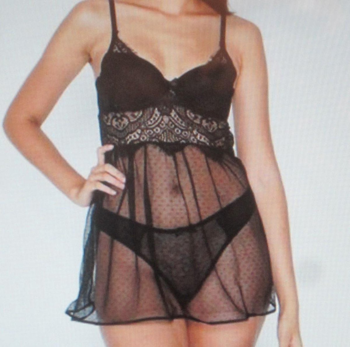 Hunkemöller Babydoll - Zwart - Maat S