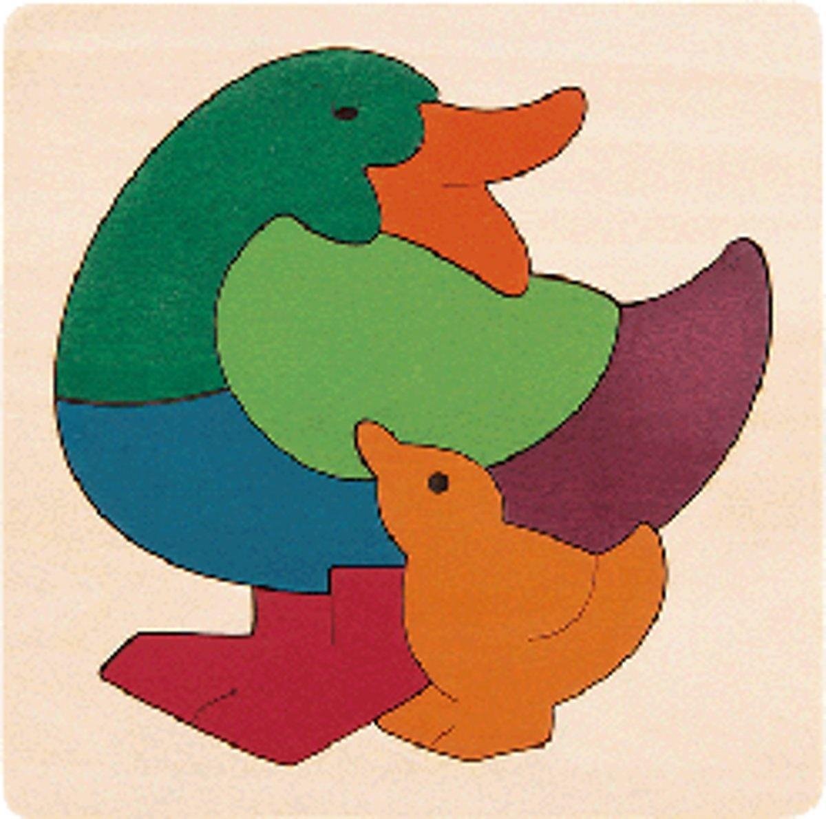 Hape Vormenpuzzel Rainbow Duck Junior Hout 7 Stukjes