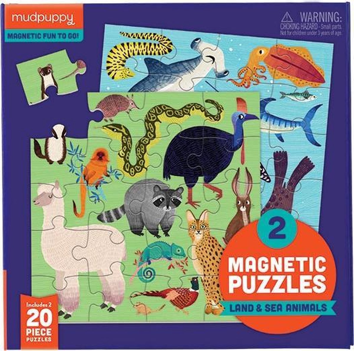Mudpuppy Magnetic Fun/Land & Sea Animals