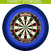 Dartbord met Verlichting Voordeelpakket (Blauw) + Pro SFB + Lena DeLuxe