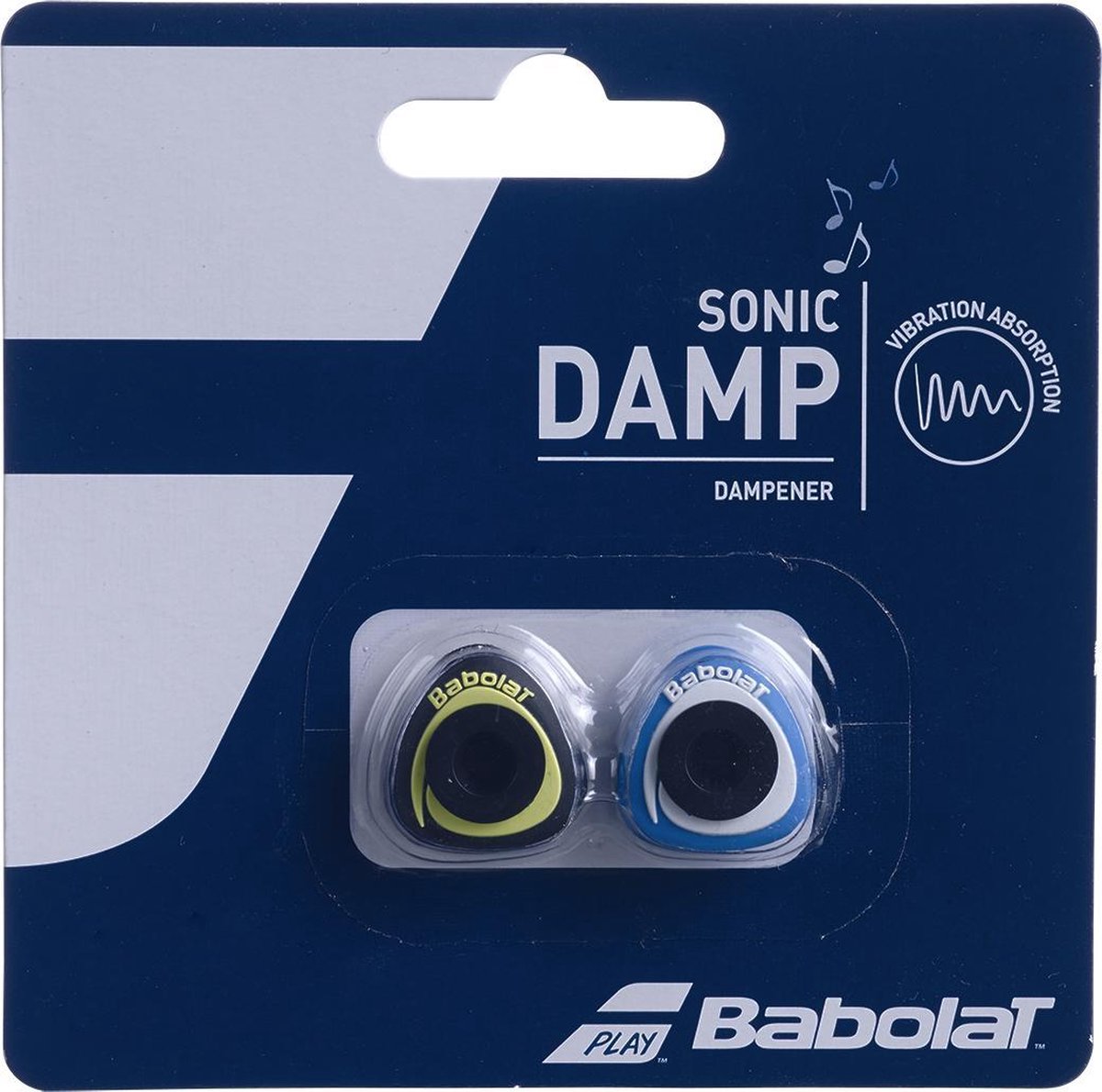 Babolat Sonic 'fluitende' demper X2 - blauw / geel