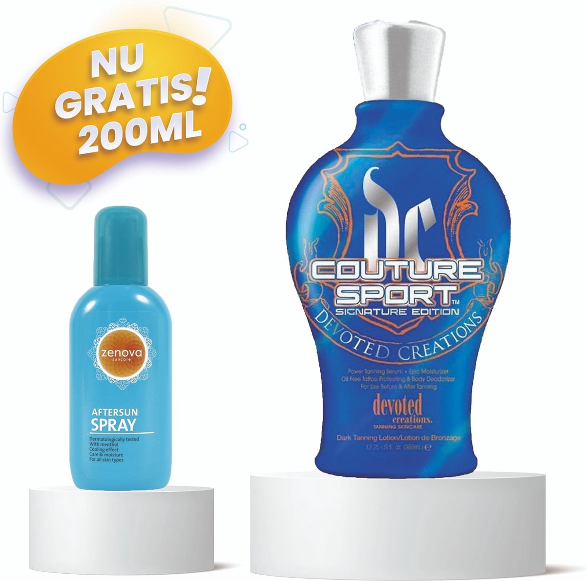 Devoted Creations ® Couture Sport - Zonnebank - Zonnebankcreme - Zonnebank creme - Bronzer - Gelaatsbruiner - 360 ML