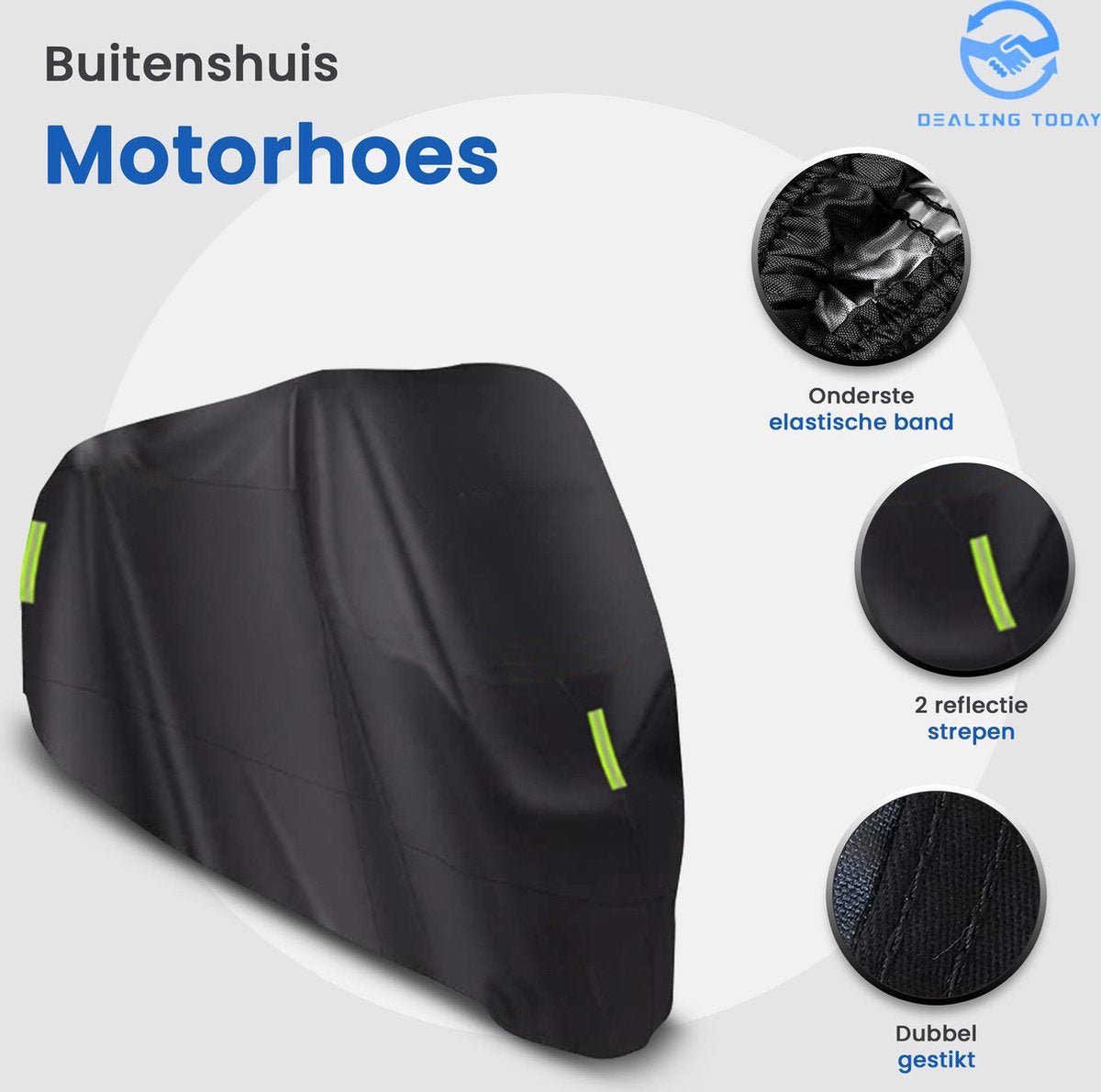 Dealingtoday- Scooterhoes – Motorhoes – Geschikt voor Binnen en Buiten – Scooterhoes Waterdicht – Windscherm - Scooter - 230 x 95 x 125 cm – XL