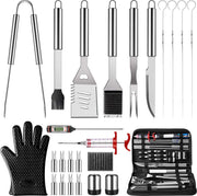 Saveur Royal® 25-delige Barbecue Gereedschapset in Roestvrij Staal - BBQ Grill Set met Draagtas -  Barbecuegerief - Barbecue Accessoires Gereedschap