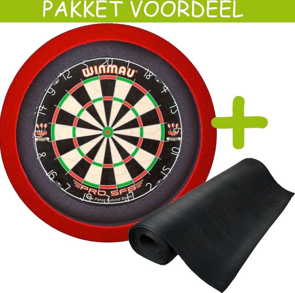 Dartbaan Basic - Pro SFB-120 x 250 -Dartbordverlichting Basic - (Rood)