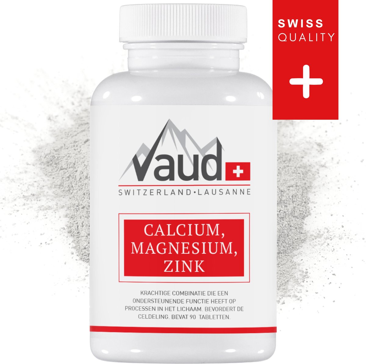 Vaud | Calcium Magnesium Zink | Tabletten 90 | Aanvullende mineraalformule | Mineralen |Ondersteunt spieren en het zenuwstelsel | Voor het behouden van sterke botten