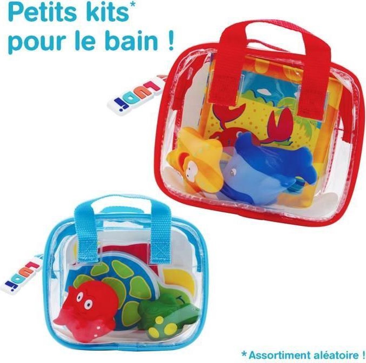 LUDI babybadset: 2 asperges + 1 badboek Willekeurige kleur