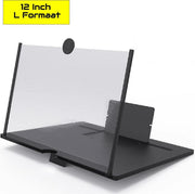 Telefoon Vergrootglas 3D 12" - Zwart - Telefoon Vergrootscherm - Telefoon Vergroter - Pojectiescherm Telefoon -Smartphone Vergrootscherm - Smartphone Vergrootglas - Smartphone Magnifier - Personal Cinema