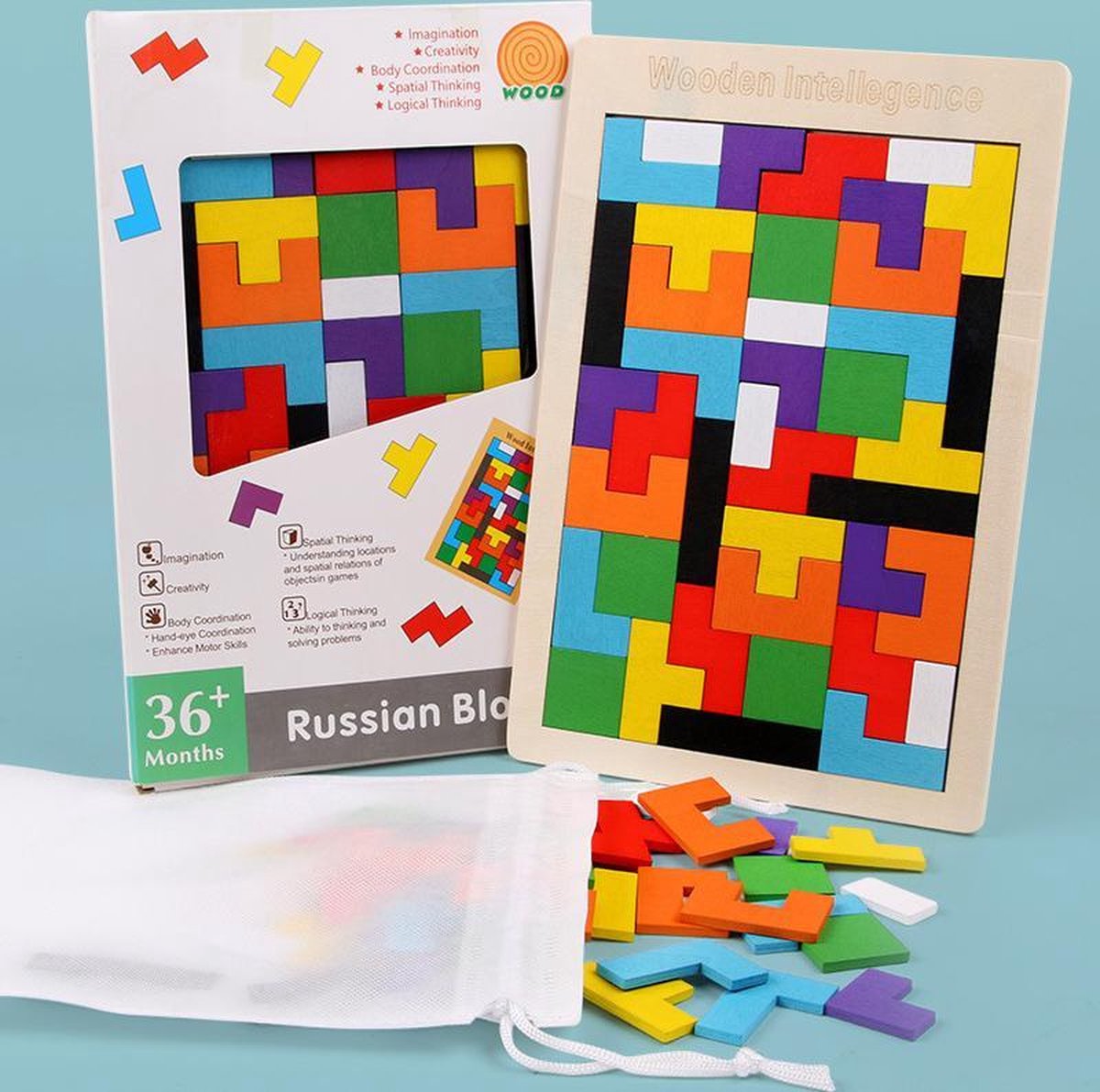 puzzel | russian block puzzel | houten puzzel | tetris | kinderpuzzels | tetris puzzel |  houten speelgoed | Blijderij