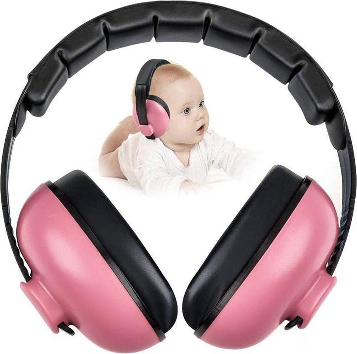 Baby Gehoorbescherming - Oorkap voor Baby en Kleuter (0-3 jaar) - Met Zachte Oorkussens - Roze