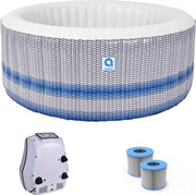 JTEX® Opblaasbare jacuzzi - Avenli Venice Spa - Bubbelbad voor 4 personen - Inclusief grond/afdekzeil + extra filter - Relaxen - Ontspannen - Hottub - Zwembad