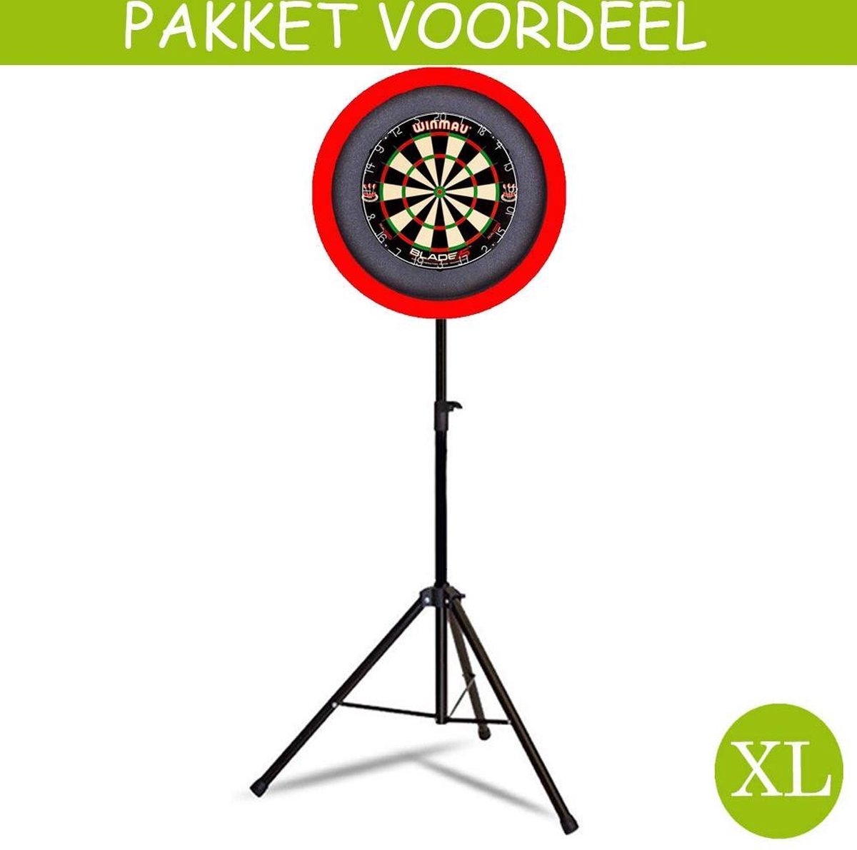 Mobiele Dartbaan VoordeelPakket Pro - Dual Core-Dartbordverlichting Basic XL (Rood)