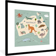 Wereldkaart kinderen - Dieren - Australië