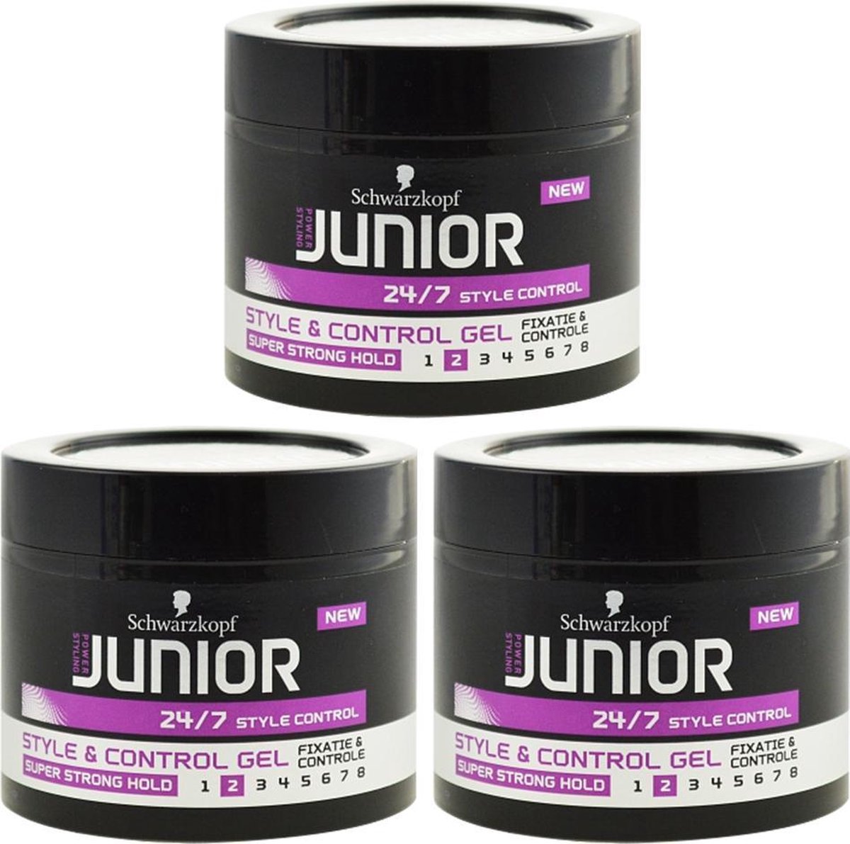 Schwarzkopf Junior 24/7 Style Control Haargel Multi Pack - 3 x 150 ml
