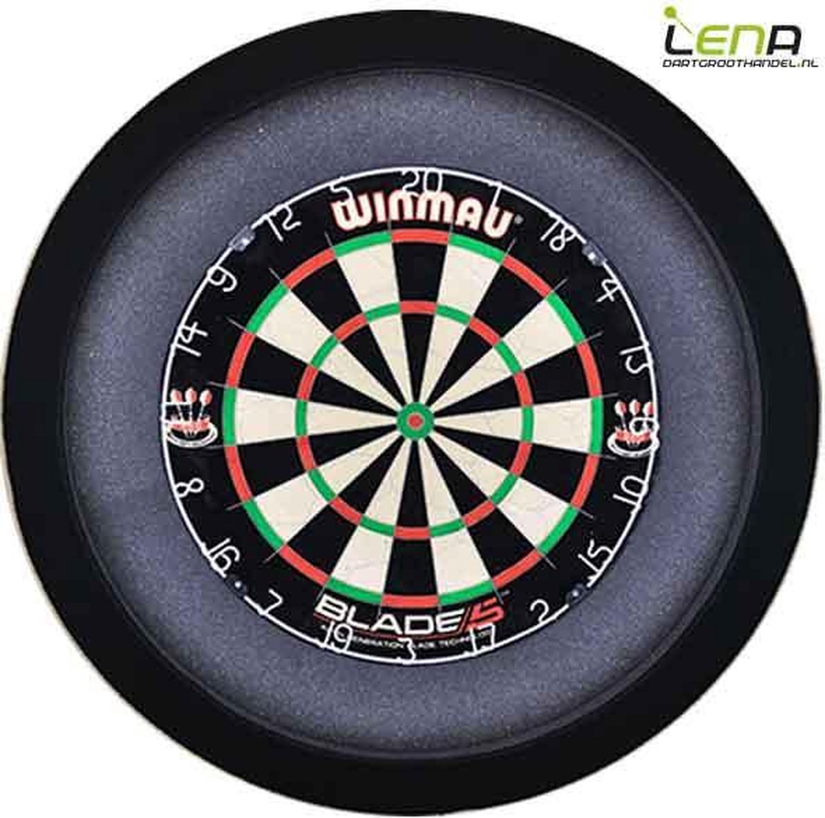 Lena Dartbord verlichting Basic Zwart XL