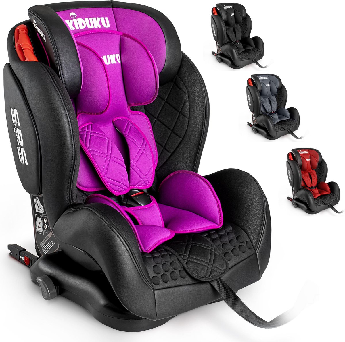 Kiduku Autostoel Isofix - Paars - Kinderstoel