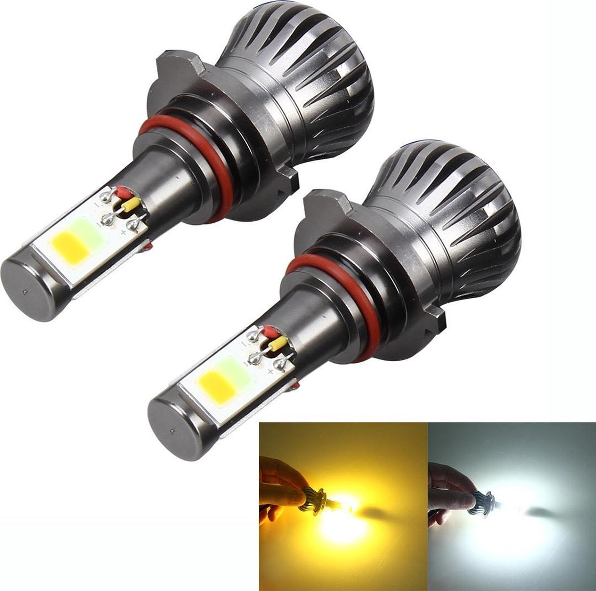 2 STKS 9006 HB4 6 W 400LM Auto LED driekant COB Chips Mistlamp Lamp Vervanging