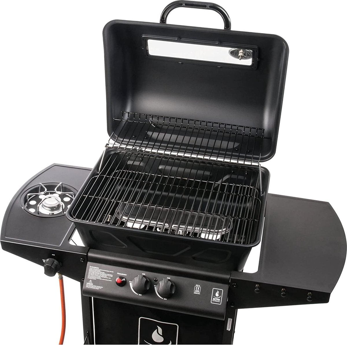 BBQ| gas barbecue| buiten grill| barbecue| buiten koken|barbecue met zij pit|Lavasteen|gasbarbecue
