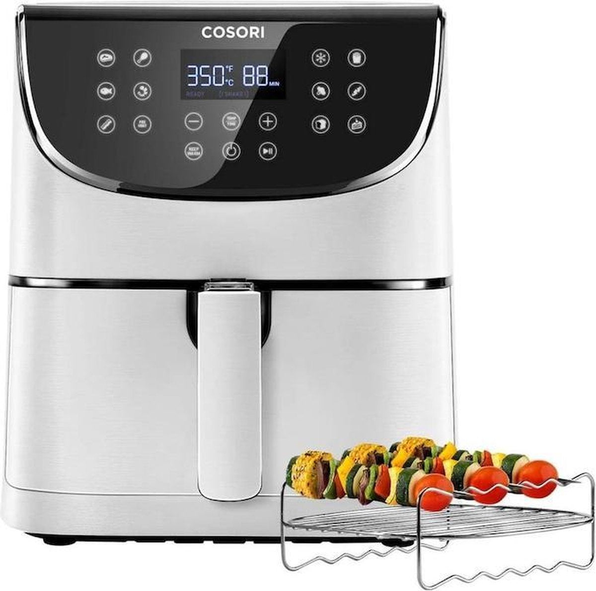 Cosori Premium 5.8-Quart Air Fryer with Skewer Rack Set Whit