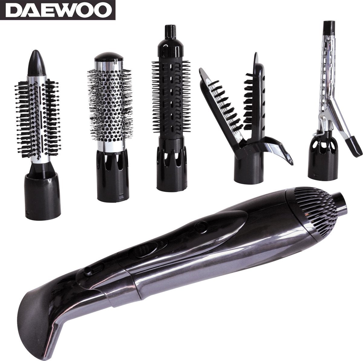 Daewoo® Fohnborstel  Complete Set - Stijlborstel - krultang -krulborstel 5 in 1 - sym2806