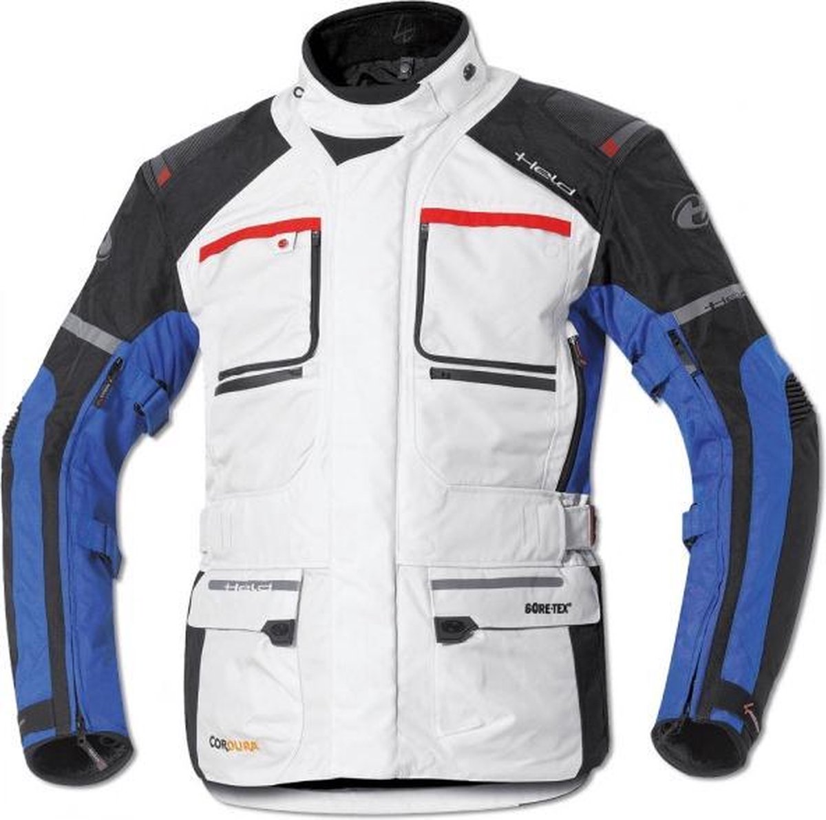 Held Carese II Grey Blue Textile Motorcycle Jacket  S