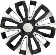 Autostyle Wieldoppen 15 inch Mega Zilver/Zwart - ABS