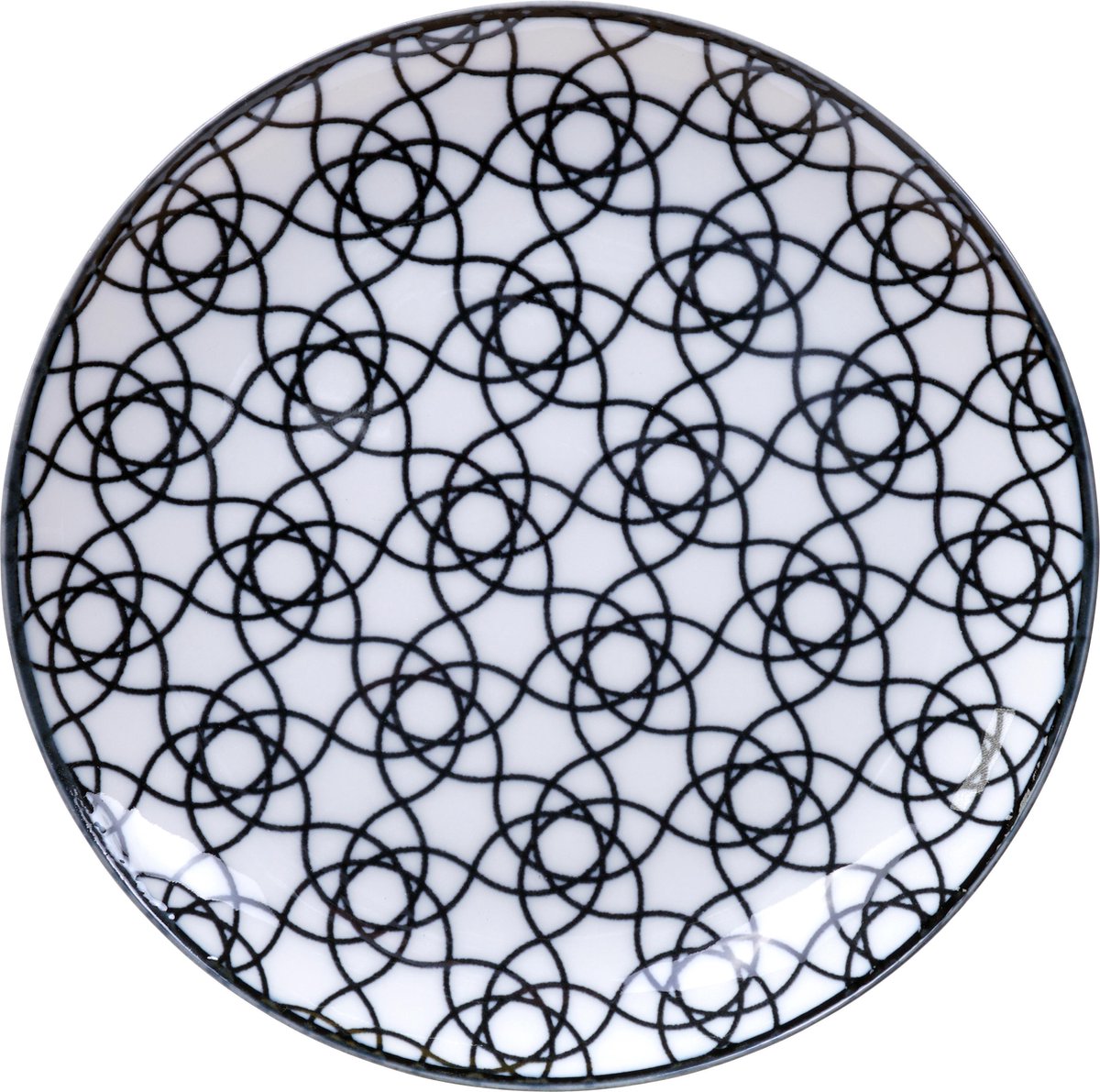 Tokyo Design Studio - Nippon Black Dessertbord - Strepen - 16x2cm
