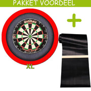 Dartbaan Pro - Pro SFB-120 x 300 Inclusief Oche-Dartbordverlichting Basic XL - (Rood)
