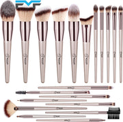 FMF- Bestope - 20-delige make-up kwasten set - rosé zilver -