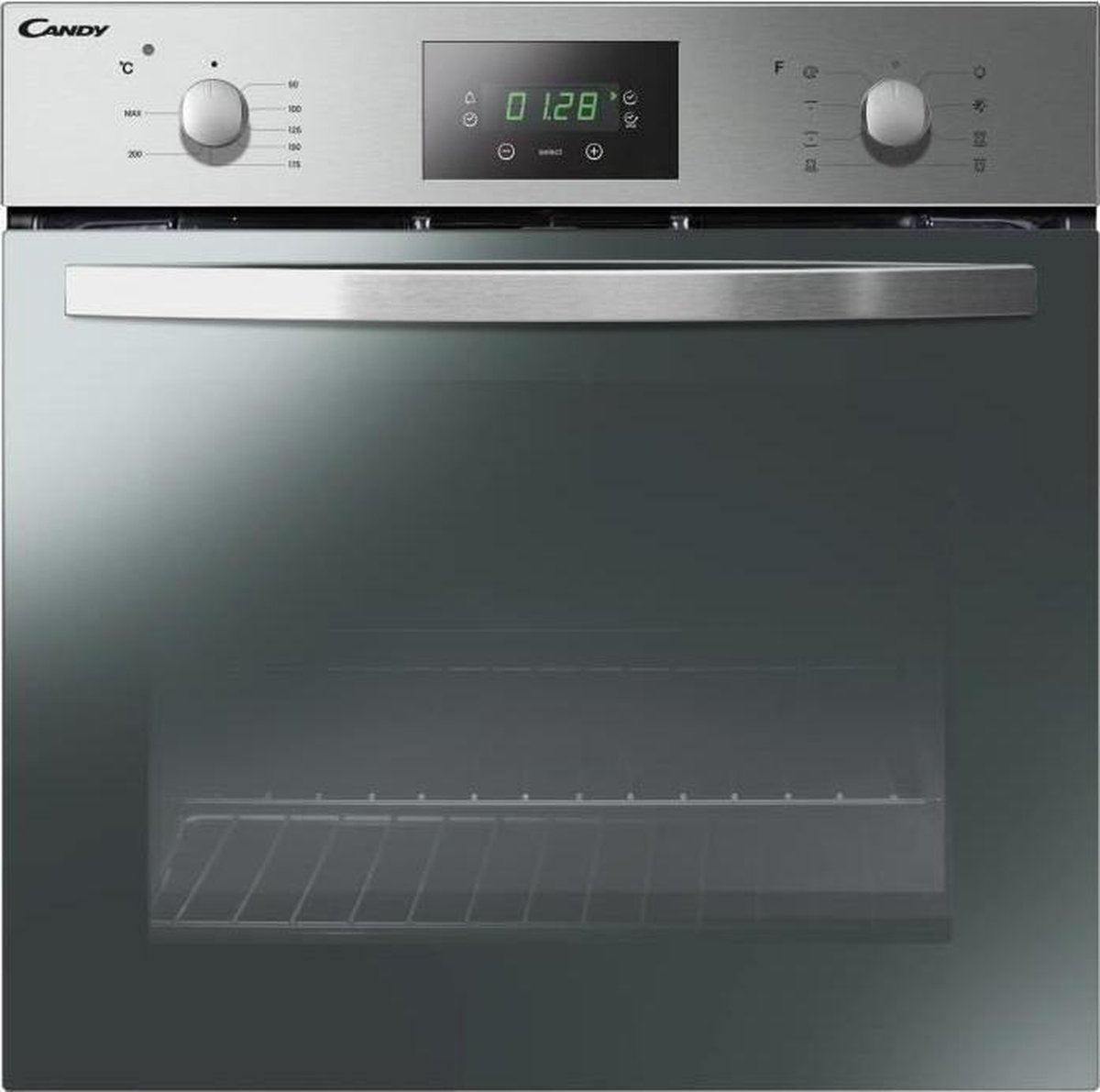 CANDY FCS245X-ingebouwde elektrische oven-natuurlijke convectie-71 L-katalytische-A-roestvrij staal spiegelhouder