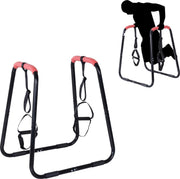 Dip Station - Training Station - Knee raise ab station - Push up grips - Zwart