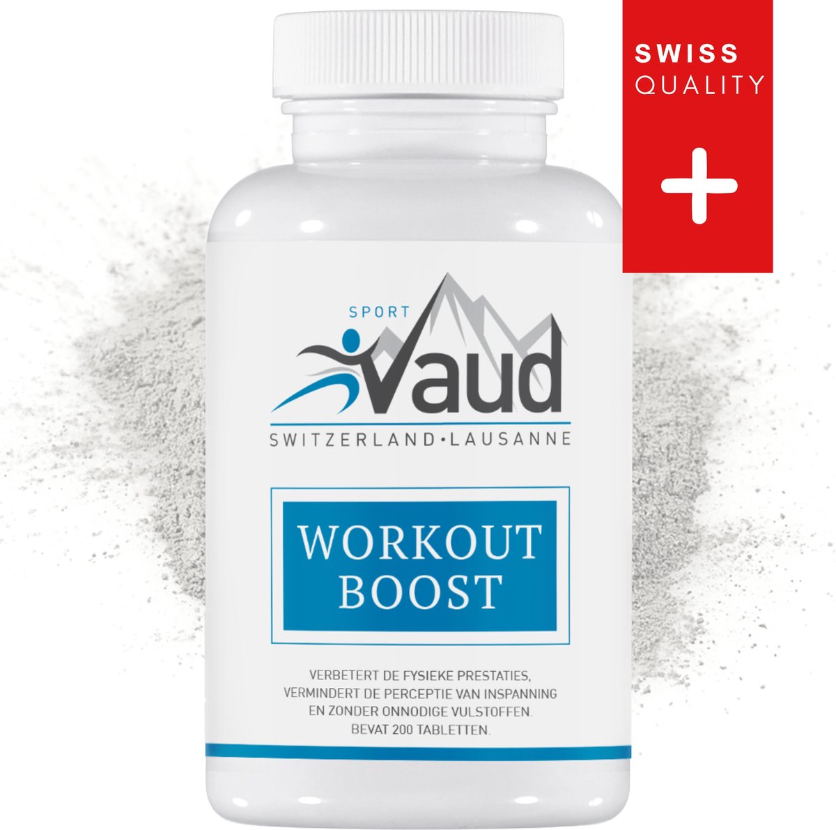 Vaud Sport | Workout Boost | Pre workout | Enegieboost zonder toegevoegde stoffen | 200 doseringen | Hoog gedoseerd