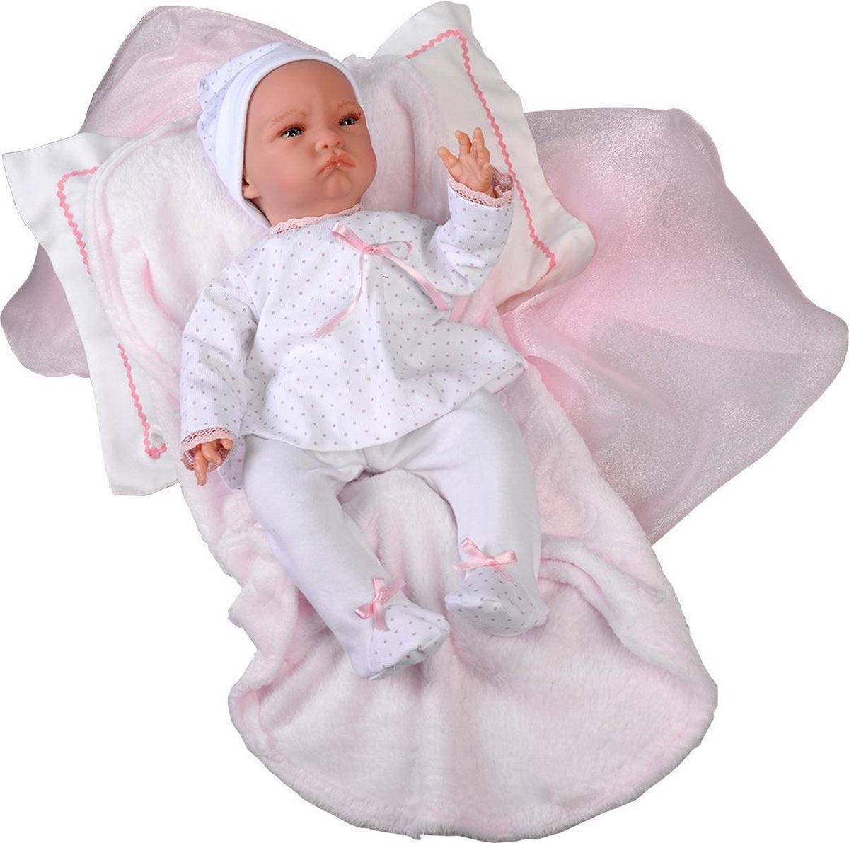 Falca Babypop Inma Meisjes 44 Cm Vinyl/textiel Roze
