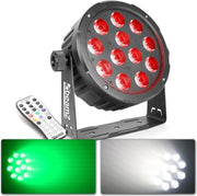 BeamZ BAC504 Aluminium LED PAR 12x 12W incl afstandsbediening