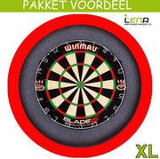Dartbord Verlichting Voordeelpakket Pro + Blade 5 + Dartbordverlichting Basic XL(Rood)