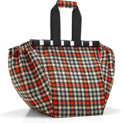 Reisenthel Easyshoppingbag - Boodschappentas voor winkelwagen - Opvouwbaar - Polyester - 30L - Glencheck Red Rood; Zwart; Zand