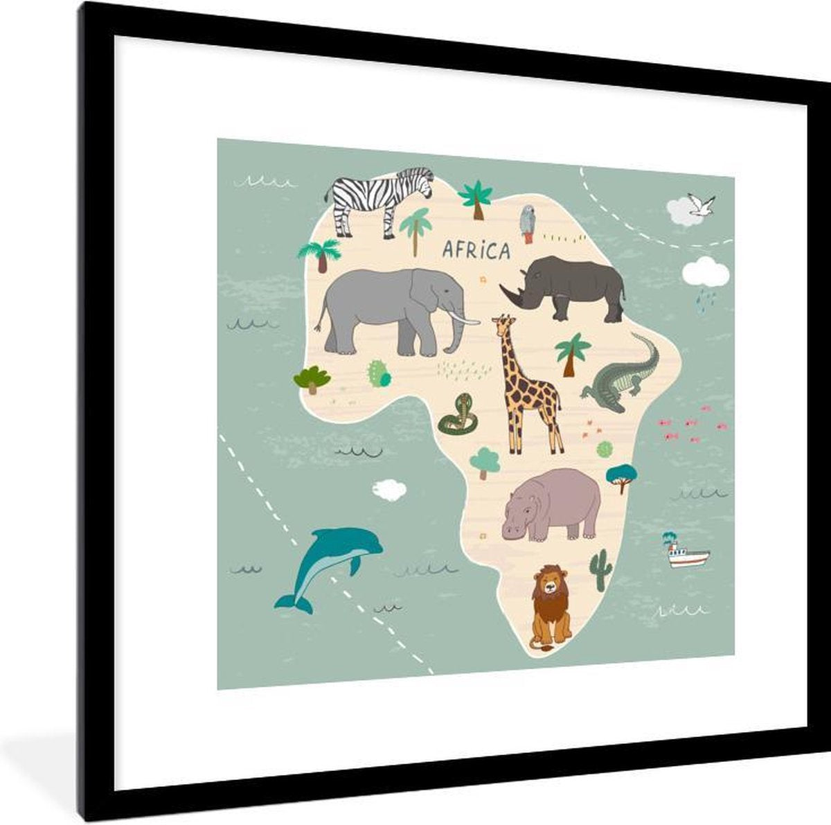 Afrika - Wereldkaart kinderen - Dieren