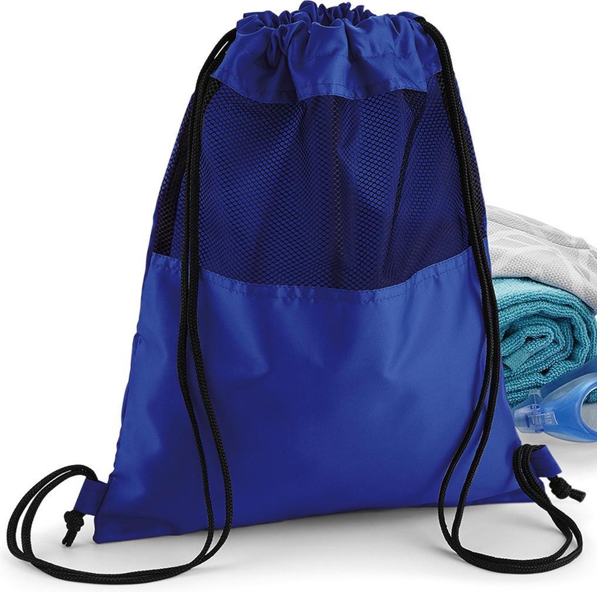 Mesh Quadra blauw zwembad gymtas met ventilatie