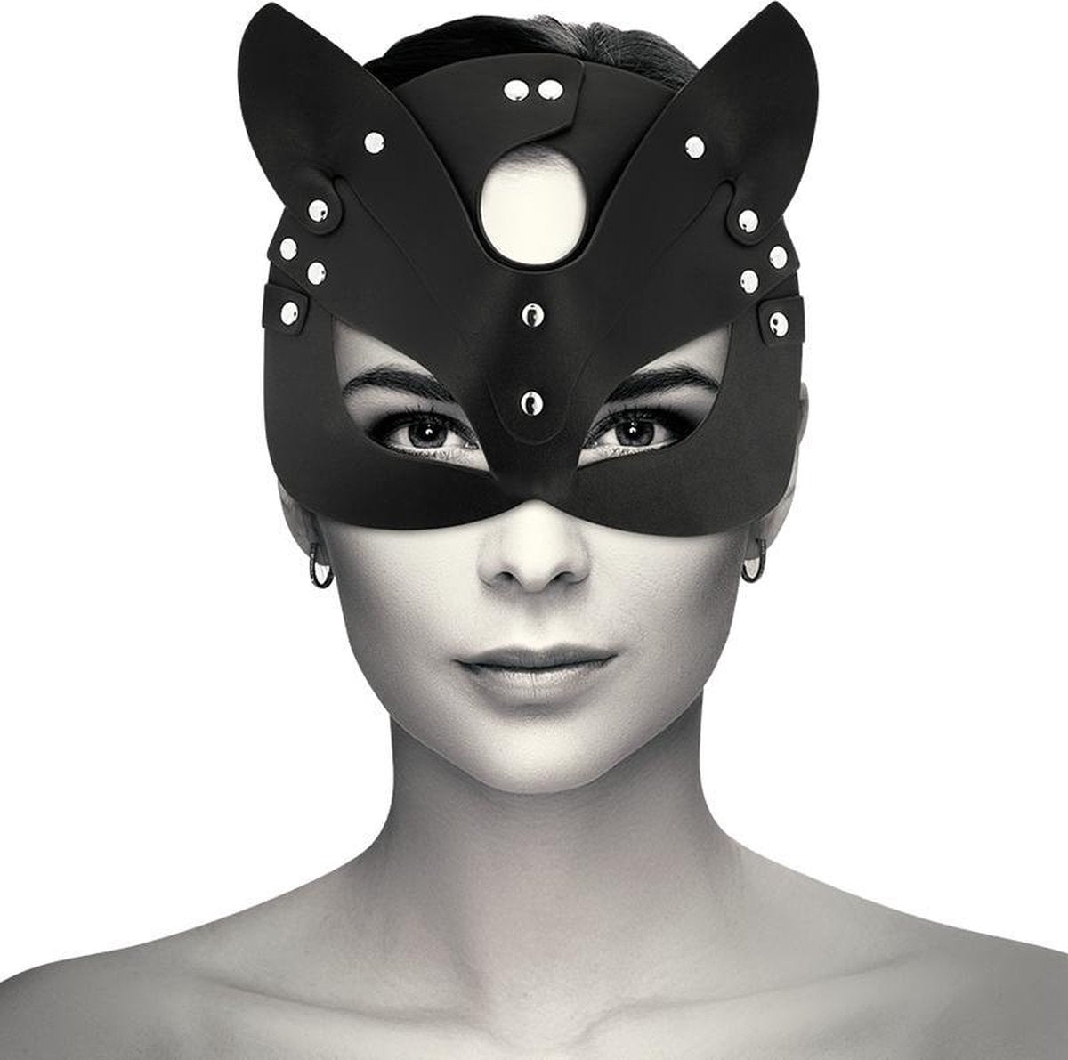 COQUETTE VEGAN LEATHER MASK WITH CAT EARS